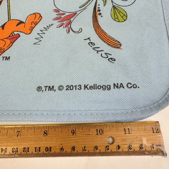 Kellogg Tony the Tiger Character Reusable Tote Bag 2013 Blue Orange Cloth Thin - Picture 7 of 14